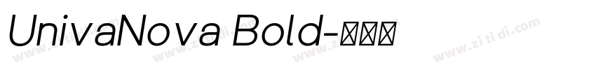 UnivaNova Bold字体转换